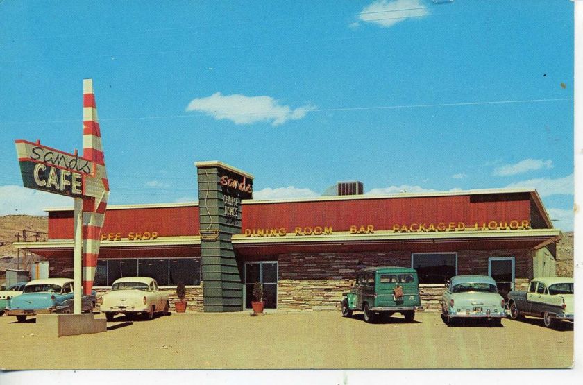 ROCK SPRINGS WYOMING 1950s CARS WILLYS RESTAURANT PC  