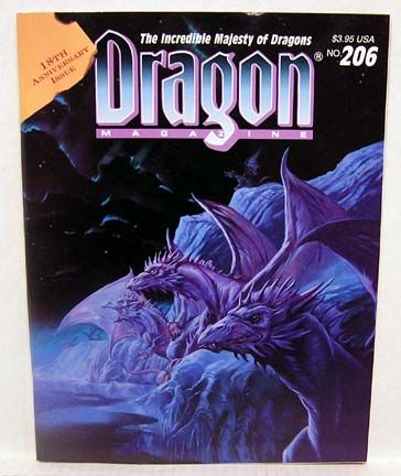 Dragon Magazine #206  RPG Game/Gaming/ D&D/Fantasy/War  