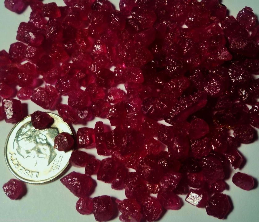   Darker Blood Red Natural Ruby Crystals Gem Rough Buy Worthy  