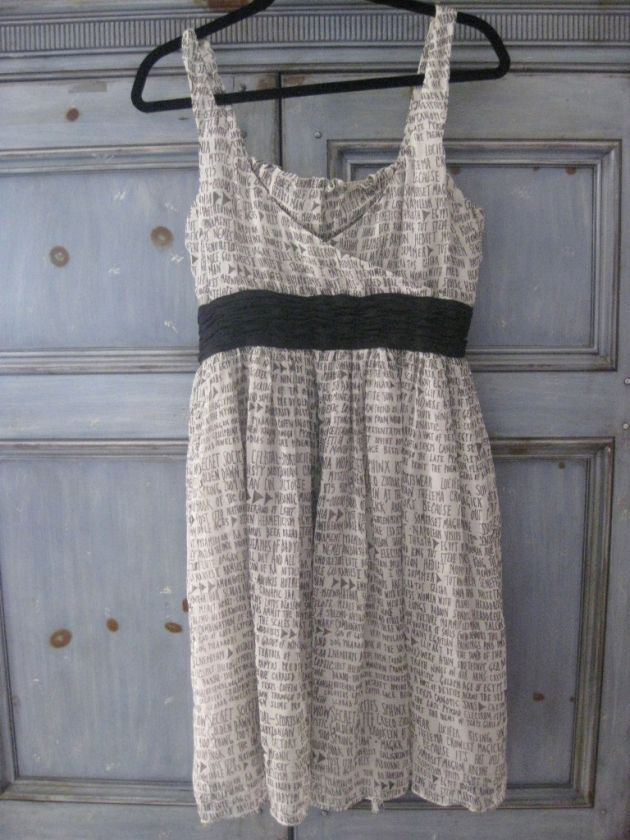 Vena Cava The Lema Dress silk text print dress size 6  