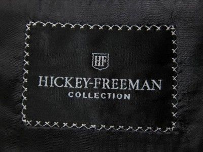 Hickey Freeman Boardroom 4Seas Wool Gplaid Suit 44L  