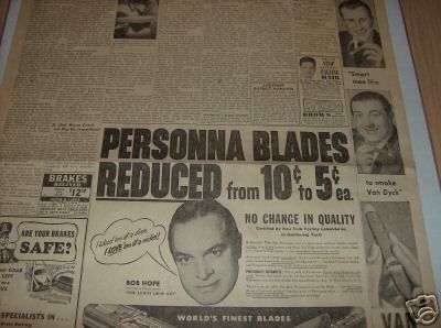 1951 Chicago Newspaper Ad  Bob Hope * Abbott & Costello  