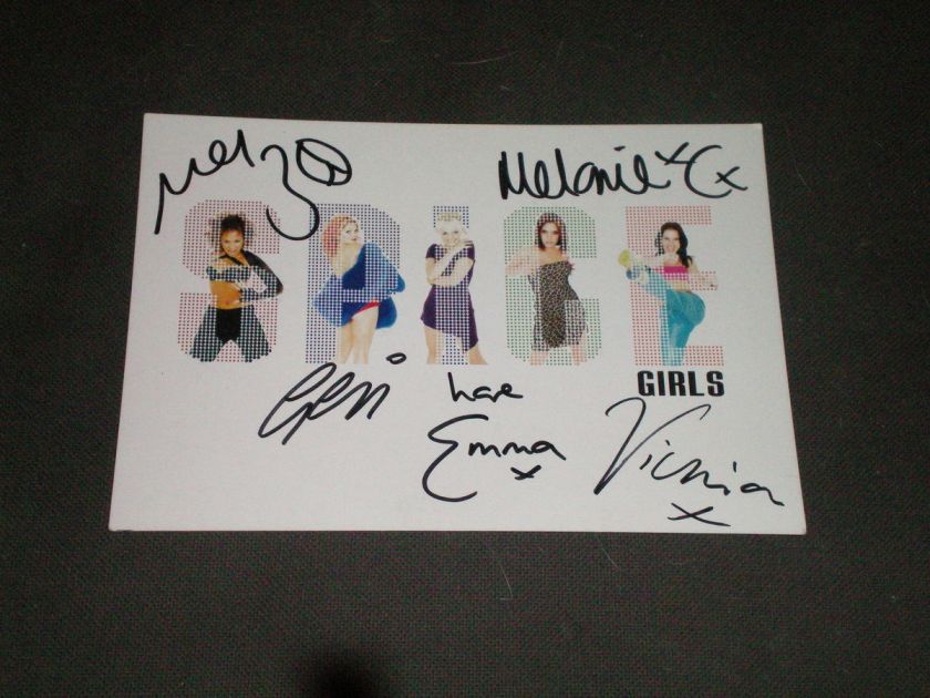 SPICE GIRLS RARE SIGNED PHOTOCARD JSA SPENCE BEAUTIFUL  