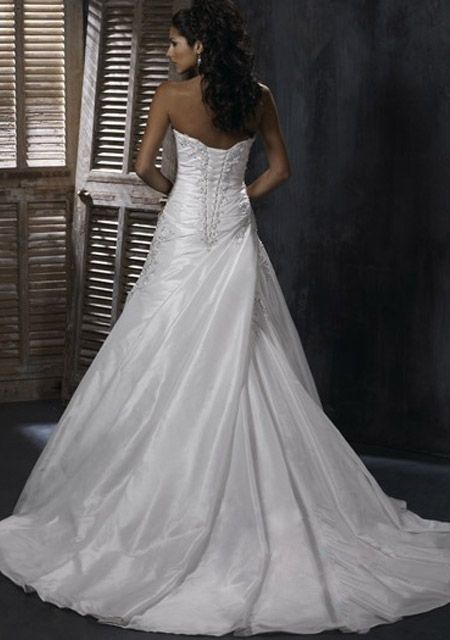 Cheap Bridal Gowns Sweetheart Neckline A line Wedding Dress WD01 