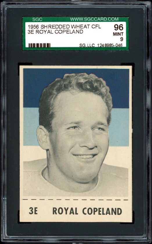 1956 Shredded Wheat CFL #3E Royal Copeland HOF SGC 96  