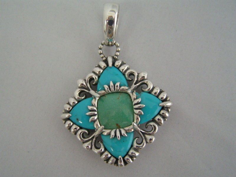 Carolyn Pollack Sterling and Turquoise Pendant  