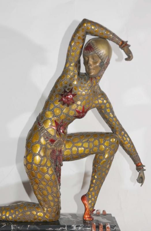 Fan Dancer Art Deco Bronze by Chiparus  