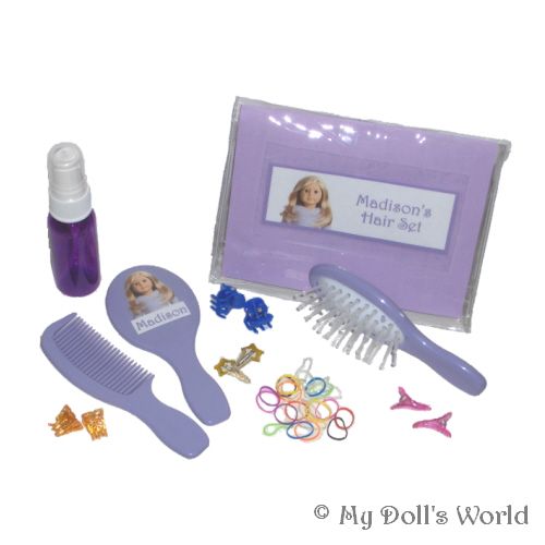 PERSONALIZED HAIR CARE SET FITS AMERICAN GIRL DOLL SUPPLIES~KIT 