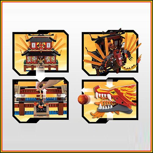 LEGO NINJAGO 2507 Fire Temple Dragon sets Spinner ninja minifigures 