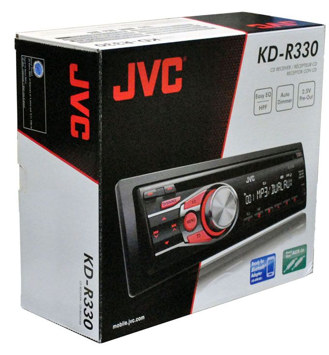NEW JVC KD R330 In Dash AM/FM CD/CD R/RW//WMA Car Stereo Receiver 