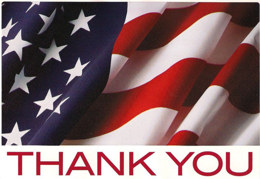 LARGE Thank You United States of American Flag Decal St  