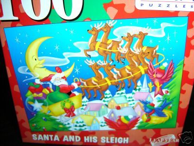 100 Pc Childrens Puzzle Santa & His Sleigh Christmas  