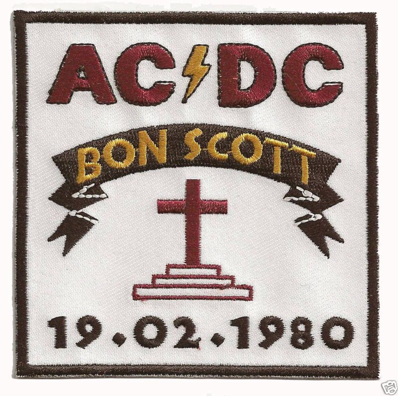 AC/DC ACDC  BON SCOTT MEMORIAL PATCH rose tattoo angus  