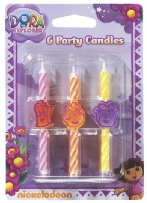Dora Spiral Icon Map Boots Backpack Birthday Cake Candles Decoration 