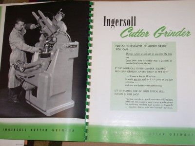 Ingersoll Milling Machine Catalog/Manual~Cutter Grinder  