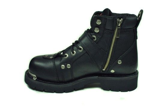 HARLEY DAVIDSON Break Buckle 6 STEEL TOE Black Leather Men Size Boots 