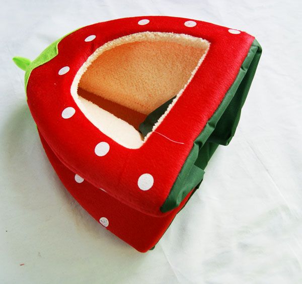   Foldable Strawberry Pet Nest Dog Bed Cat Bed 5 Colors Size L M S