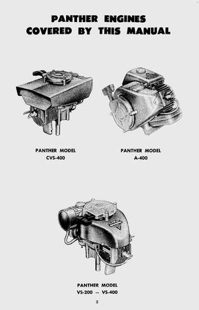 Clinton Engines Panther Models Operation Manual  