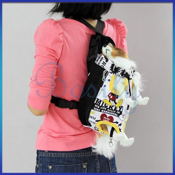 Nylon Pet Cat Dog Carrier Backpack Net Bag Front Bag Tote Rucksacks 